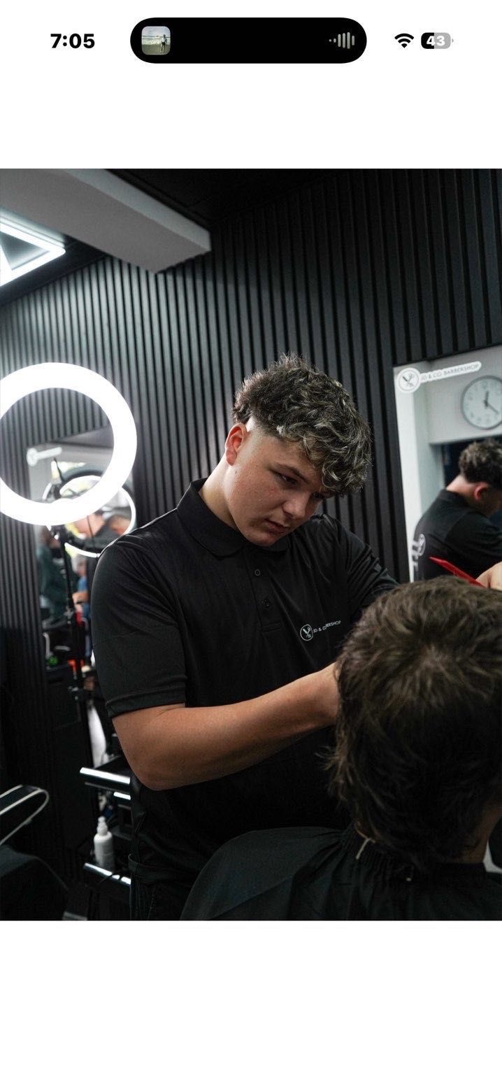 Barber at work